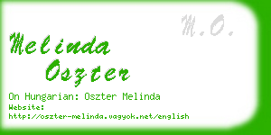 melinda oszter business card